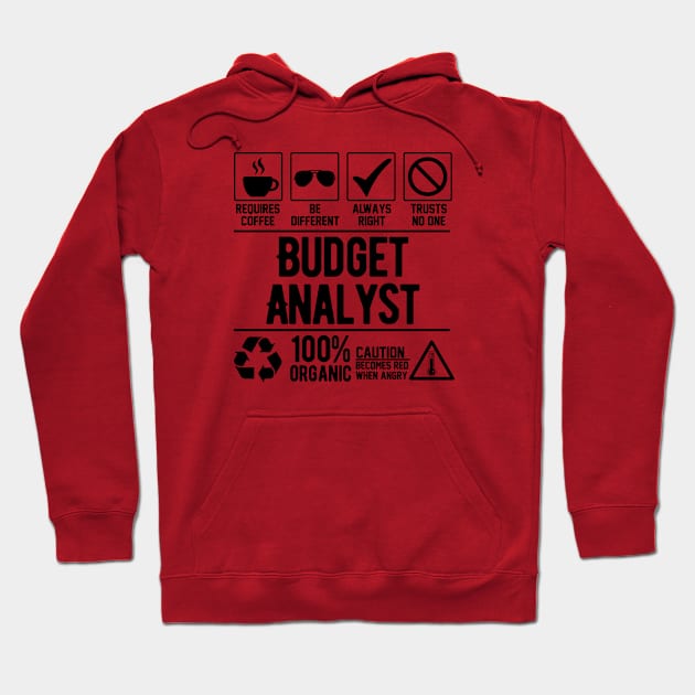 Budget Analyst Job (black) Hoodie by Graficof